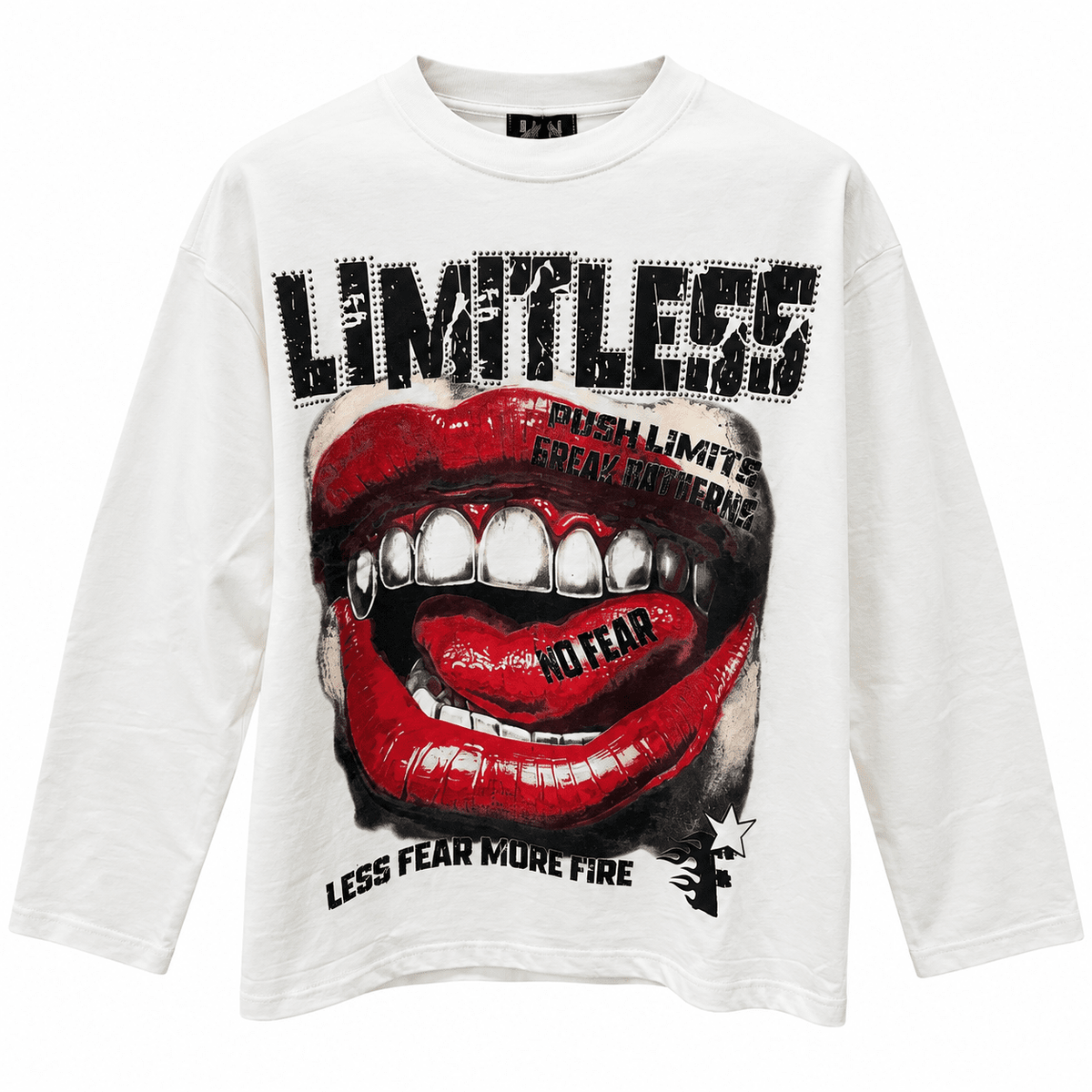 Long sleeve mouth white