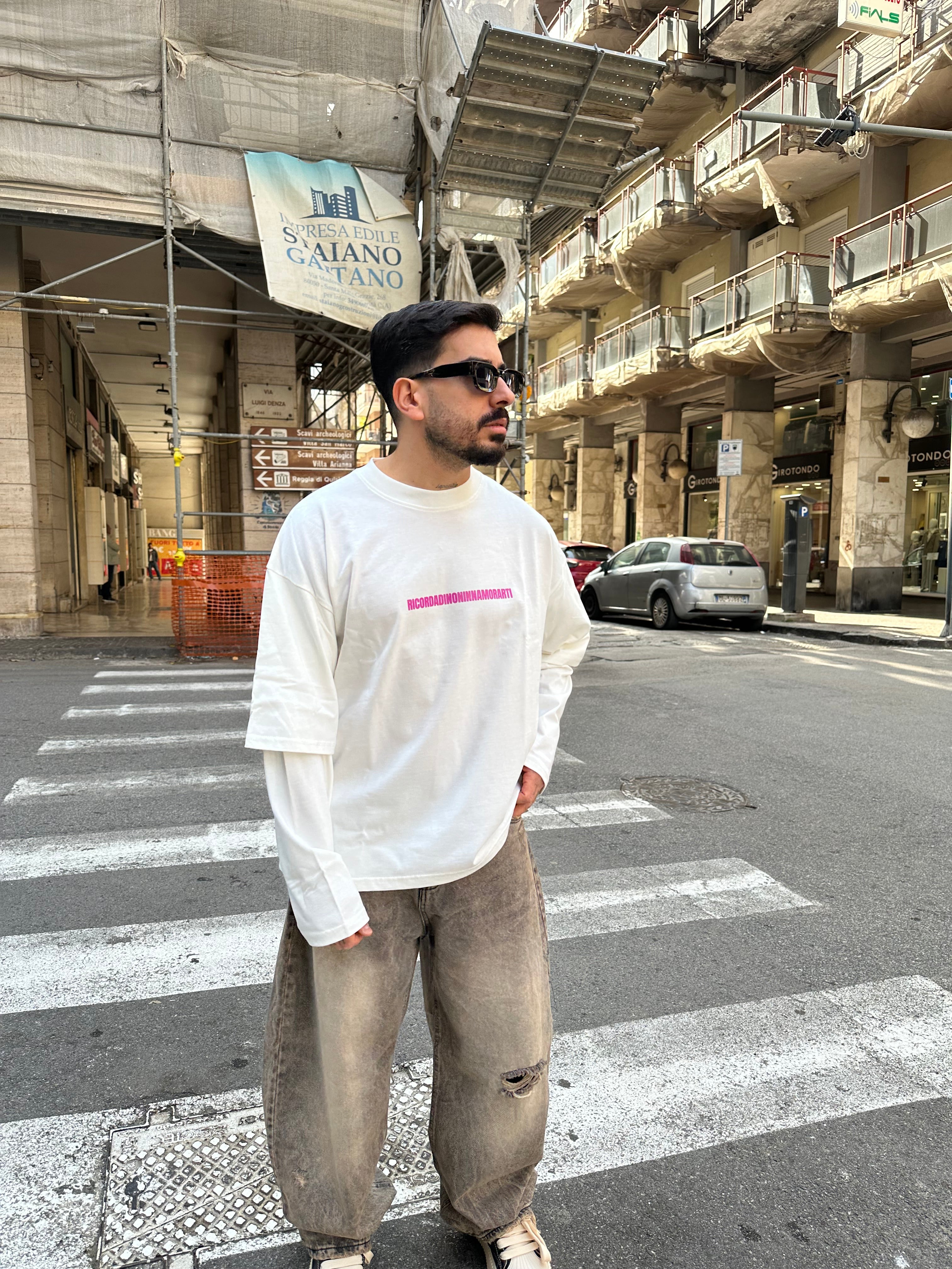 T shirt long sleeve slv x disloove white