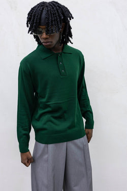 Polo in filo Crop green tokyo