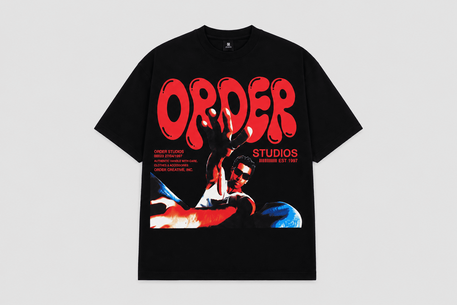 T-shirt order bubble black