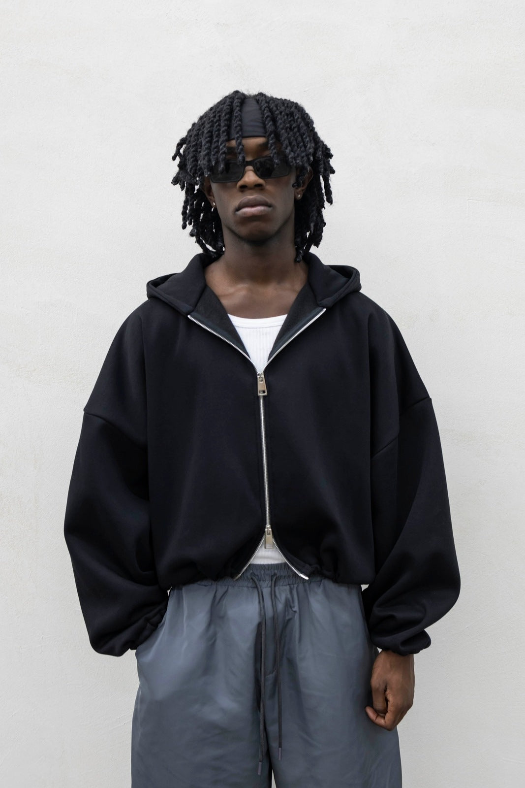 Felpa japan zip present day black