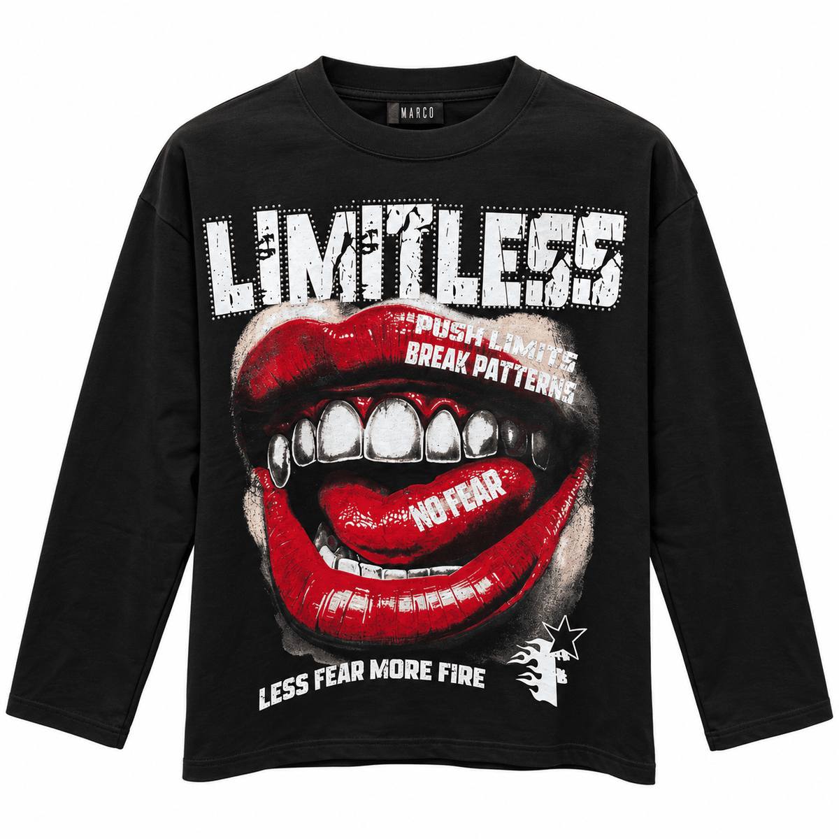 Long sleeve mouth black