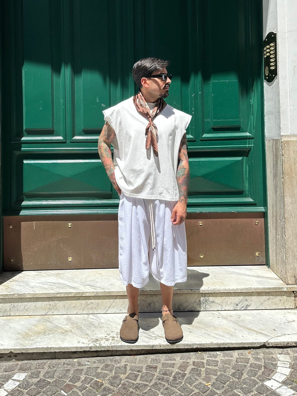 Bermuda superpence lino white Tokyo