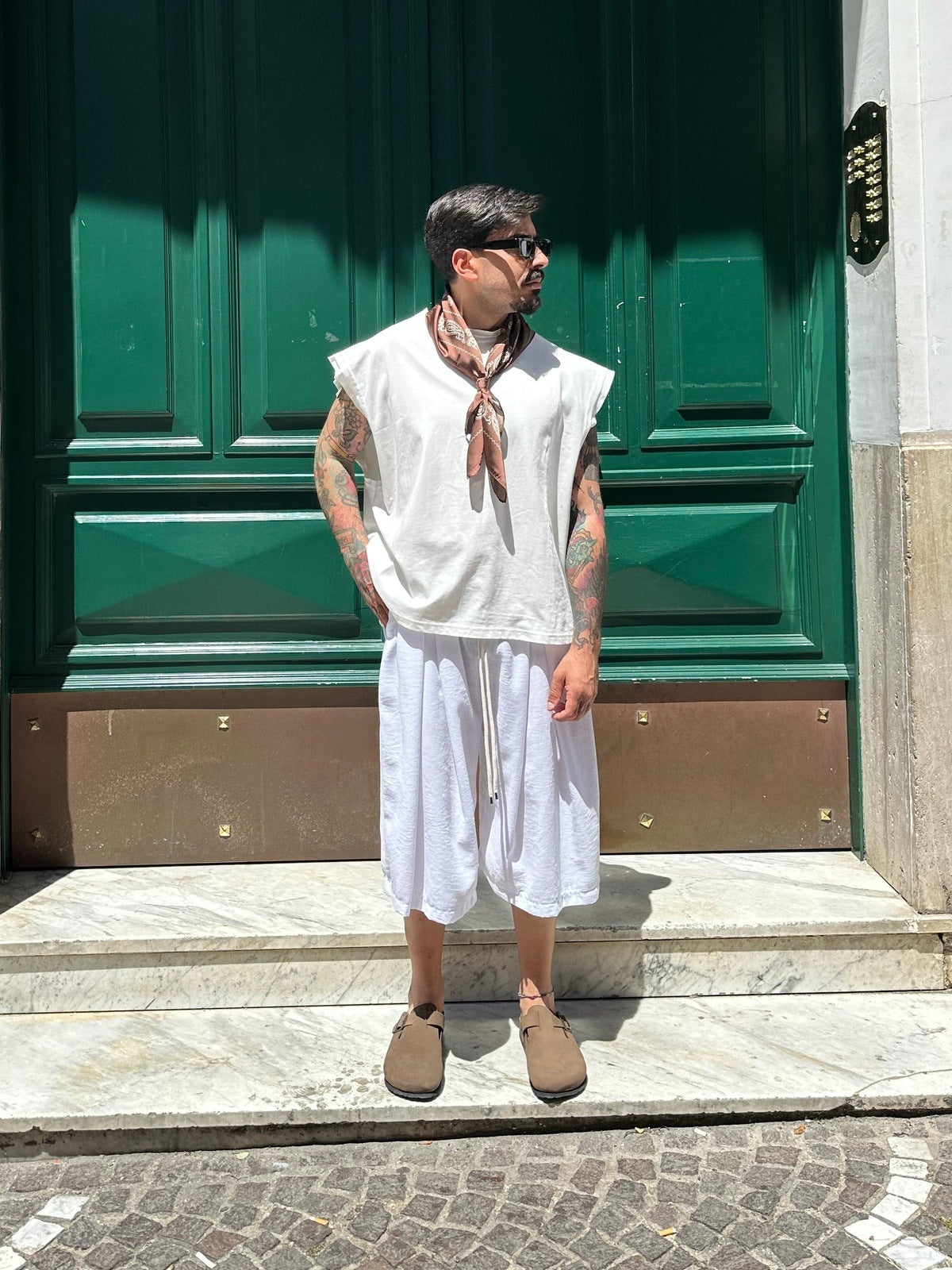 Bermuda superpence lino white Tokyo