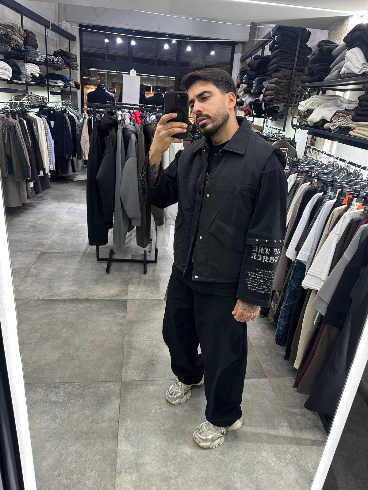Piumino smanicato black