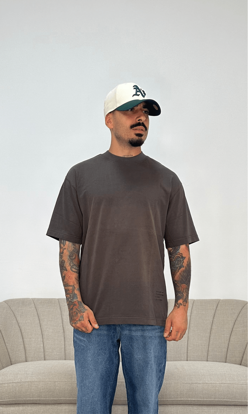 T shirt asense wash brown