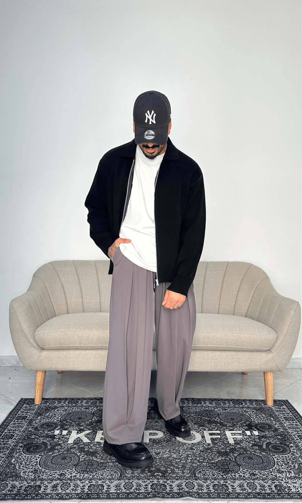 Cardigan con zip black