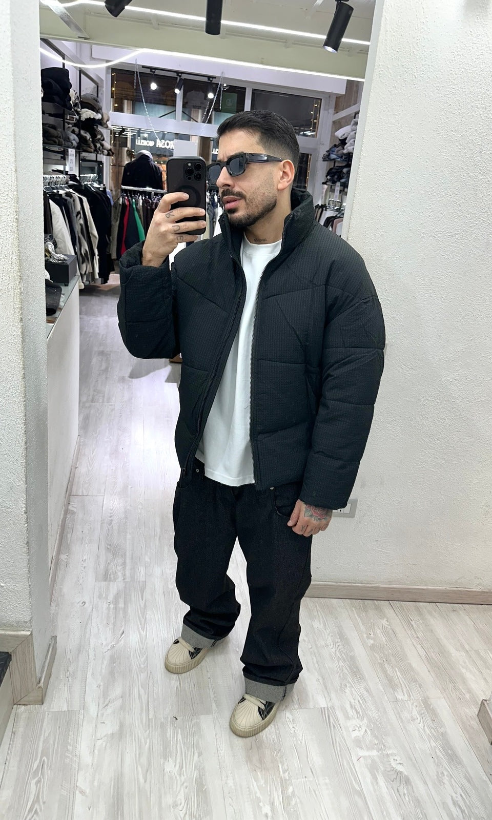 Giubbotto abstract black