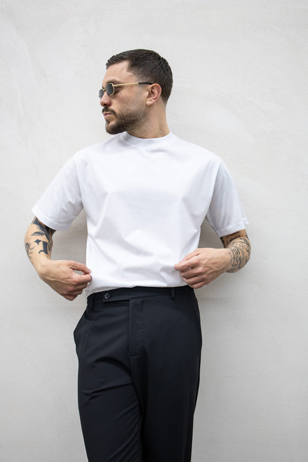 T shirt filo di scozia Tokyo white