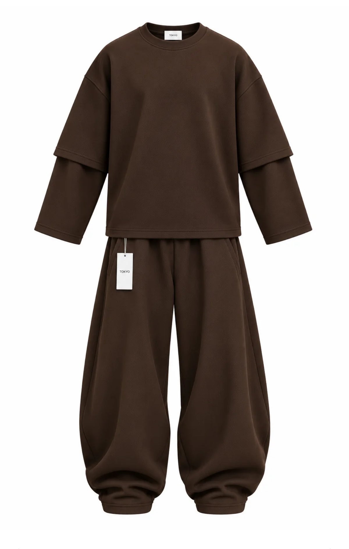 Tracksuit scuba brown Tokyo couture