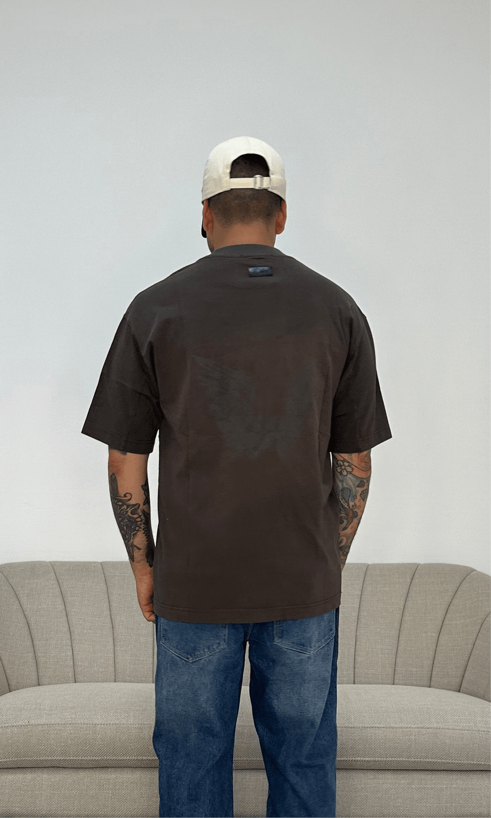 T shirt asense wash brown