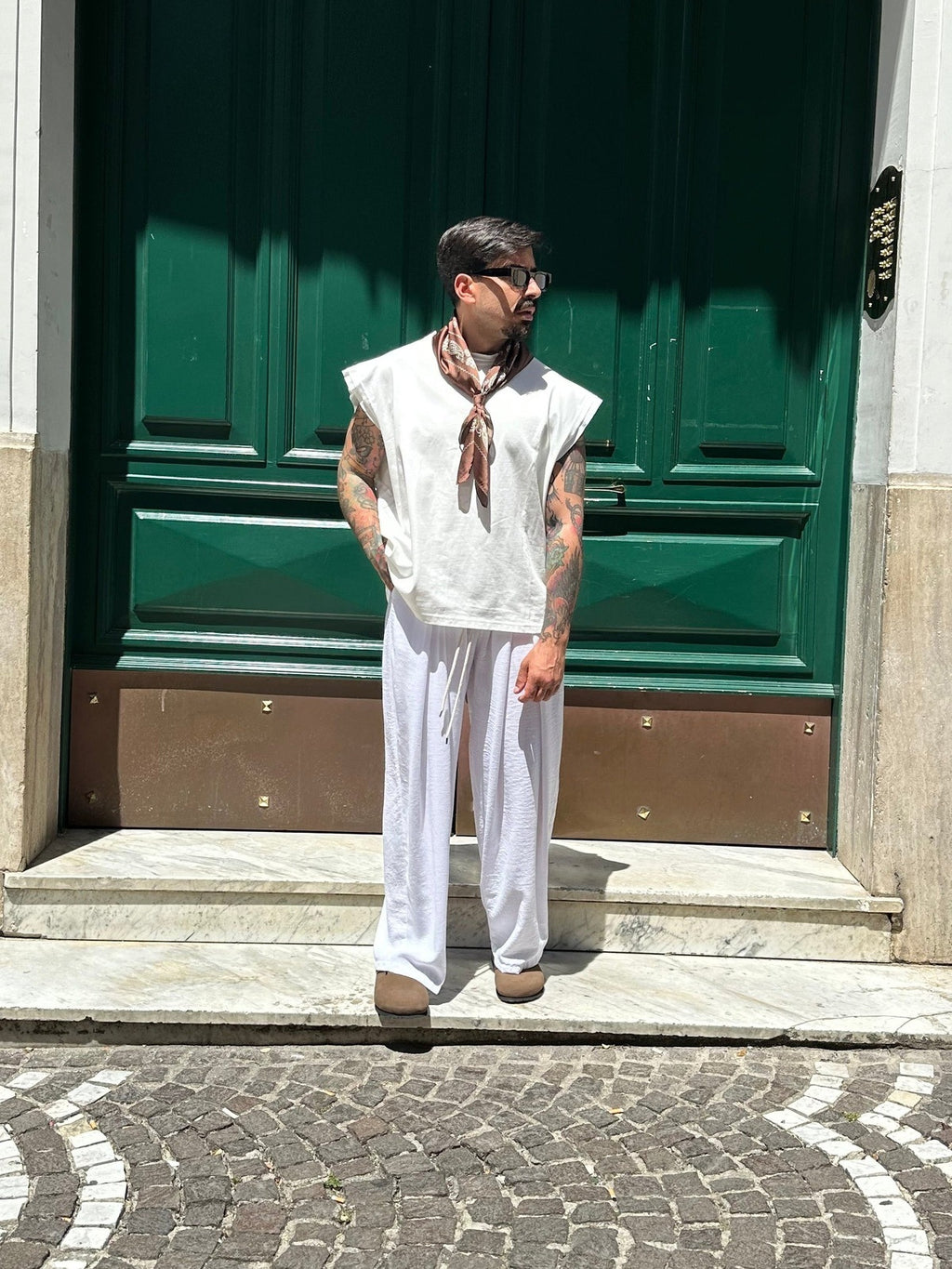 Panta superpence lino white Tokyo