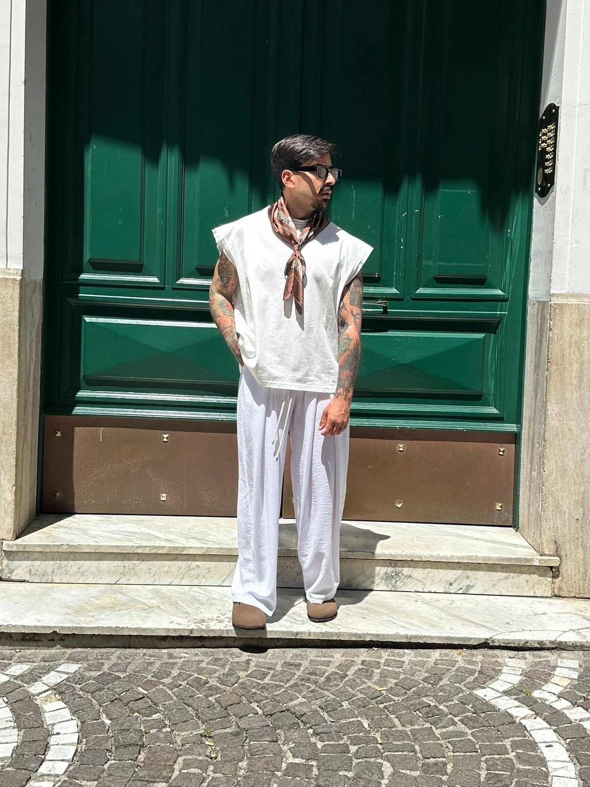 Panta superpence lino white Tokyo