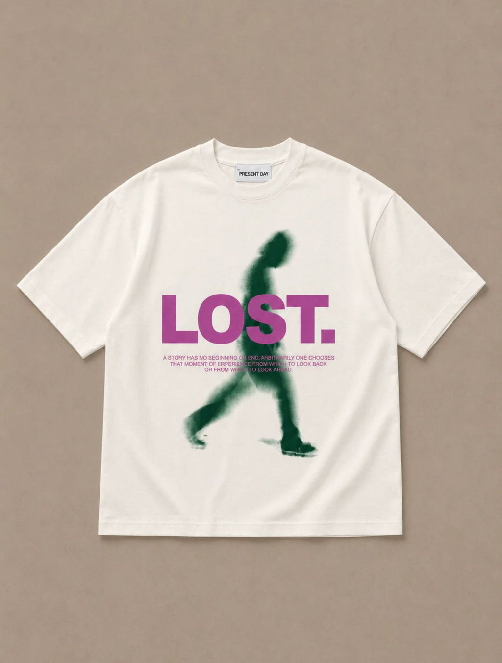 T-shirt lost white Present day