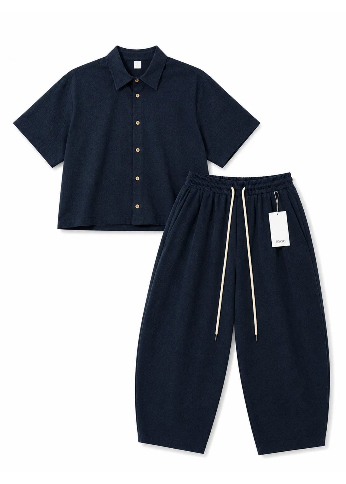 Coordinato lino blue Tokyo