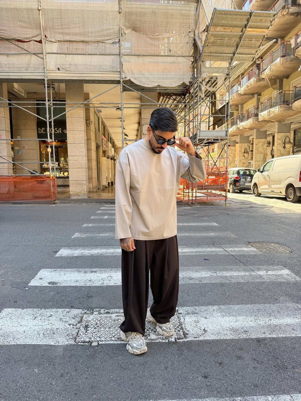 Long sleeve filo di Scozia champagne Tokyo couture