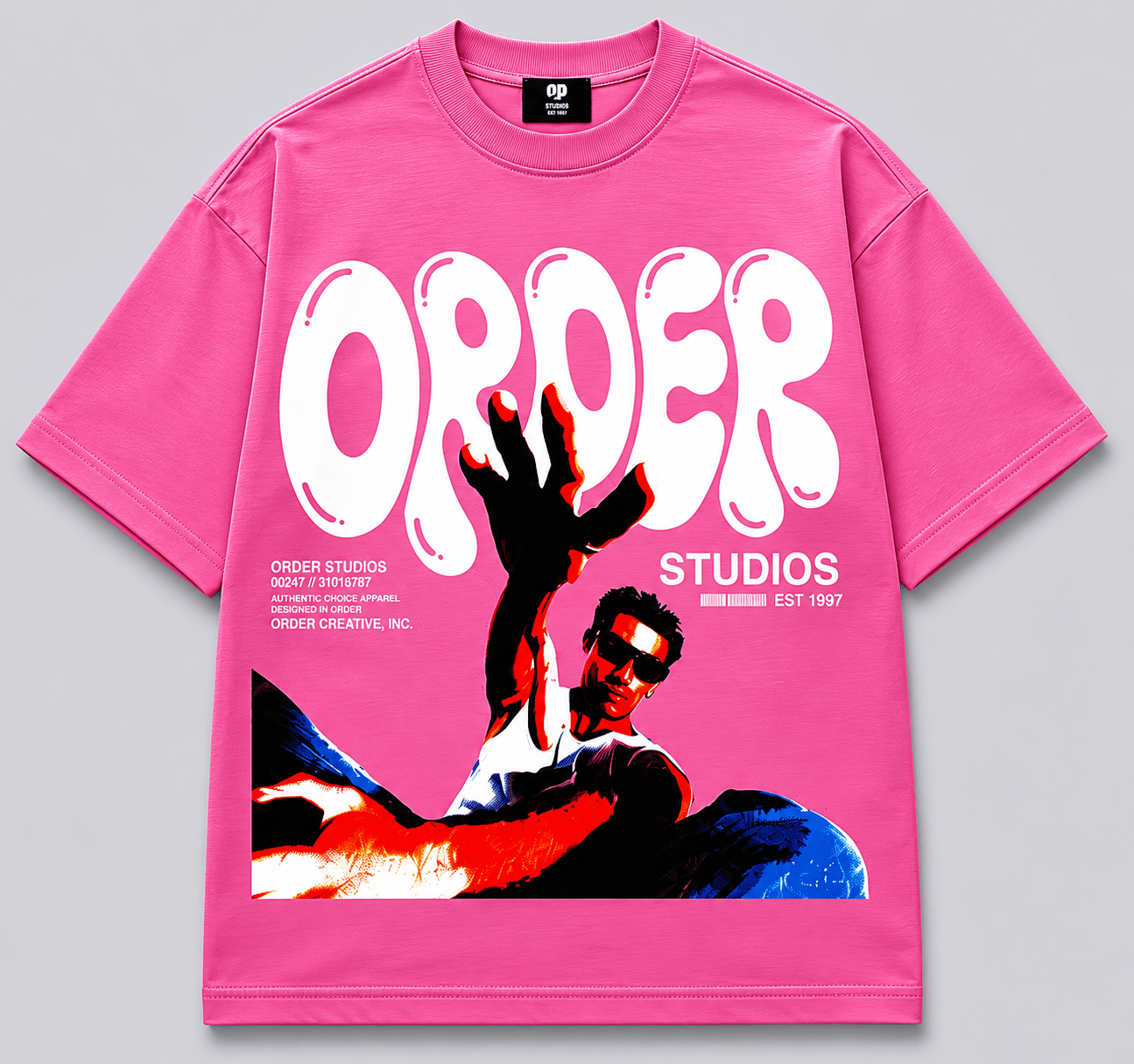 T-shirt order bubble pink