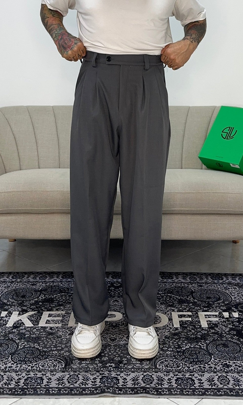 Panta ampio double pence grey