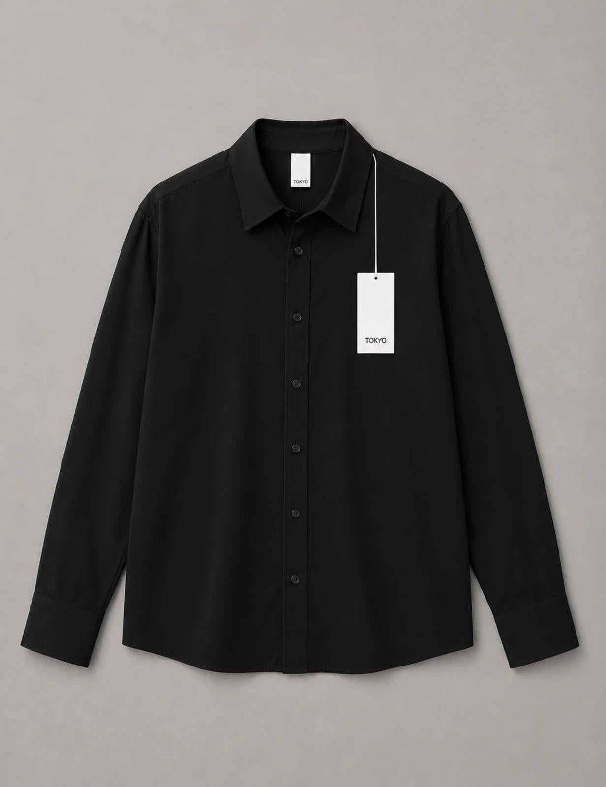 Camicia simil seta black Tokyo