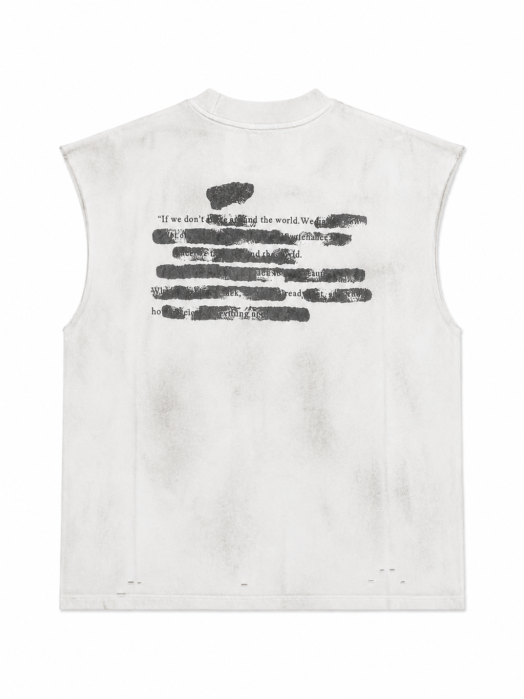 Canotta print white