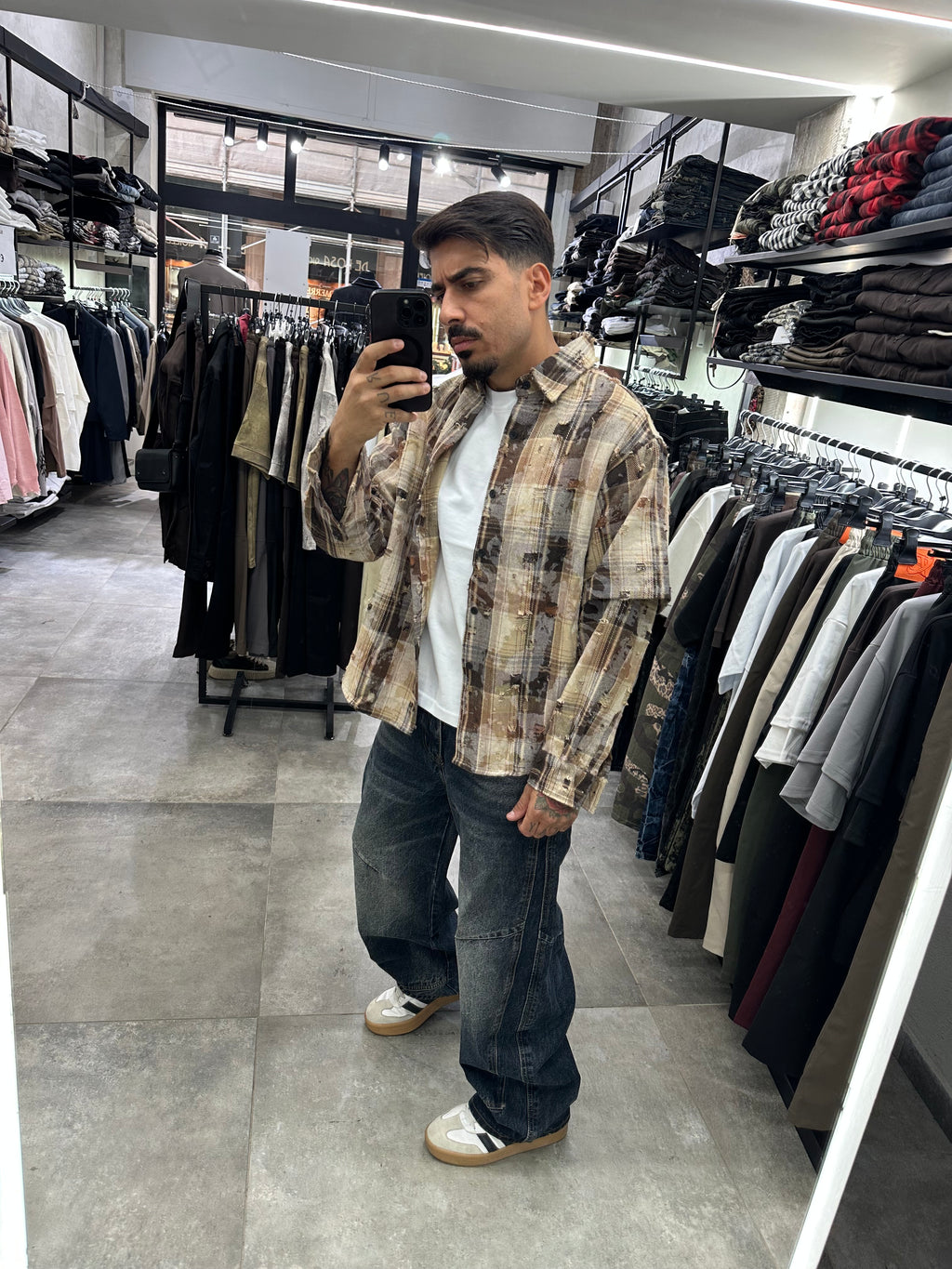 Camicia quadri double moro