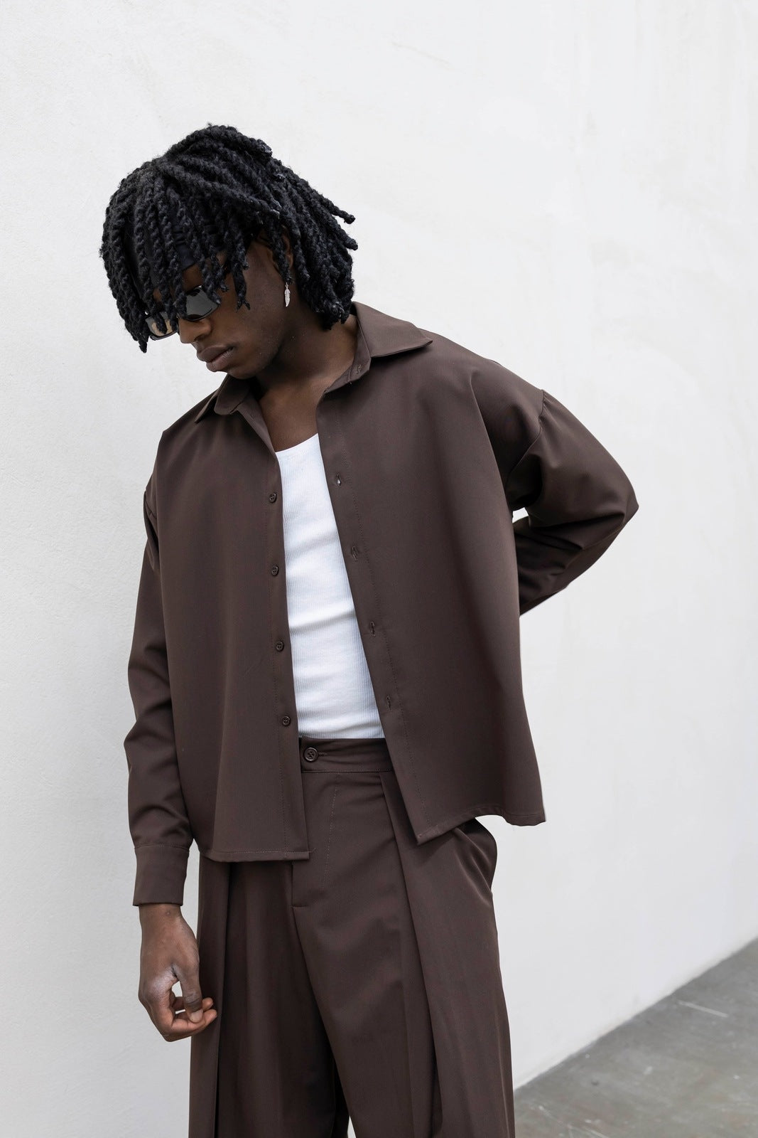 Coordinato class/crop brown present day