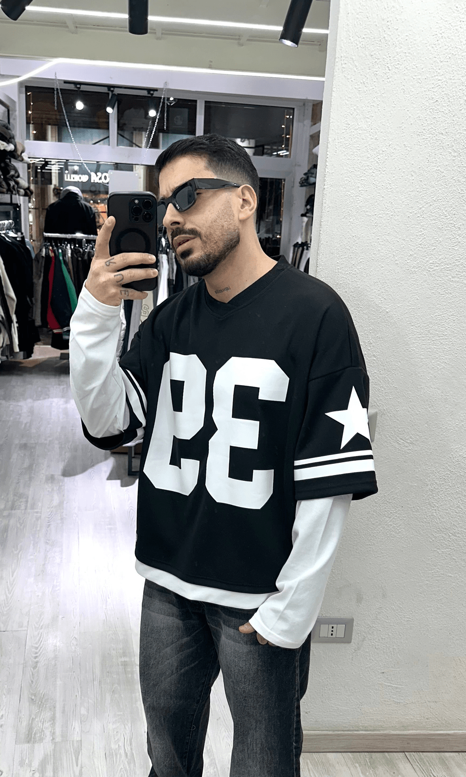 Shirt double NFL BLACK