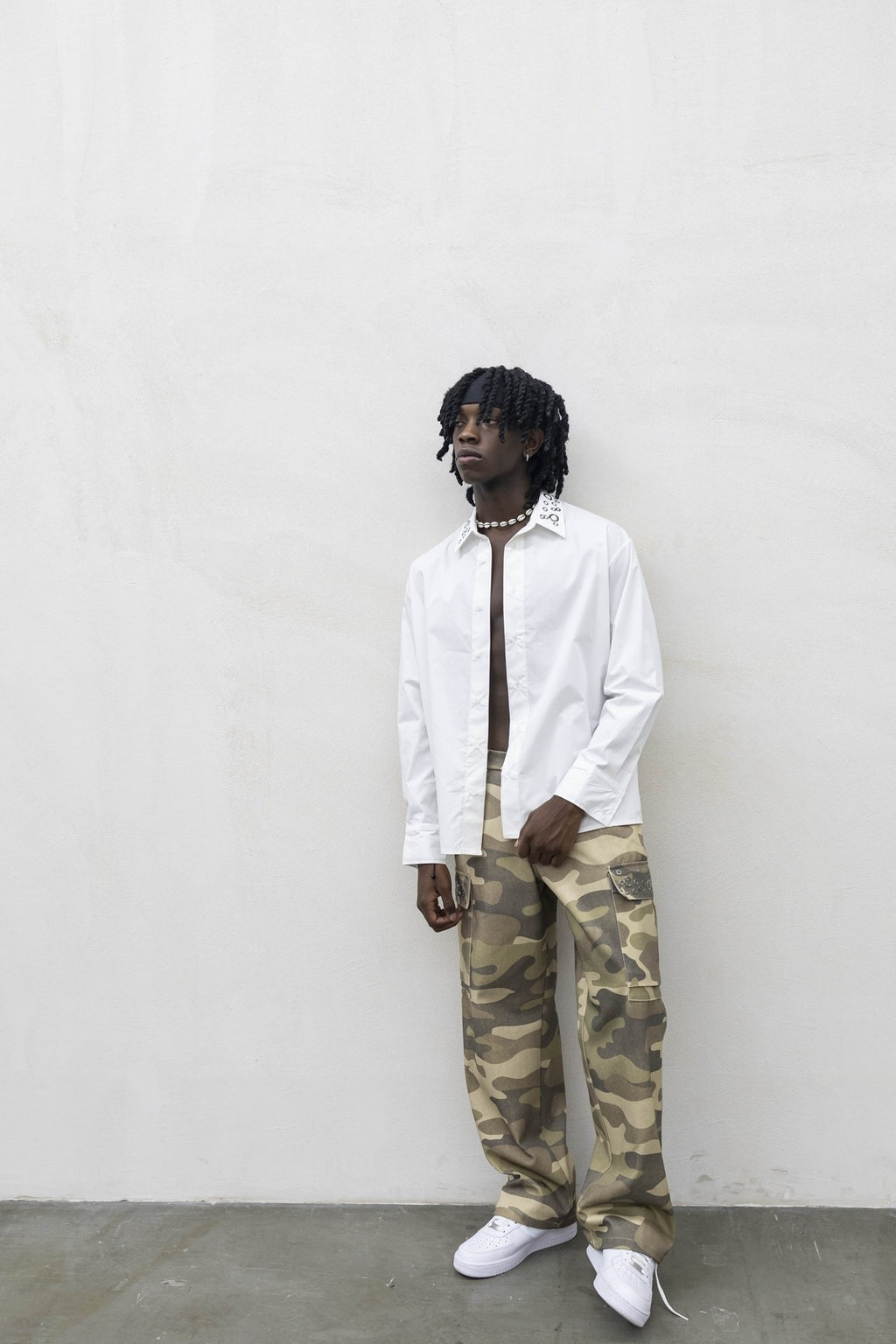 Camicia Over Borchie White Tokyo