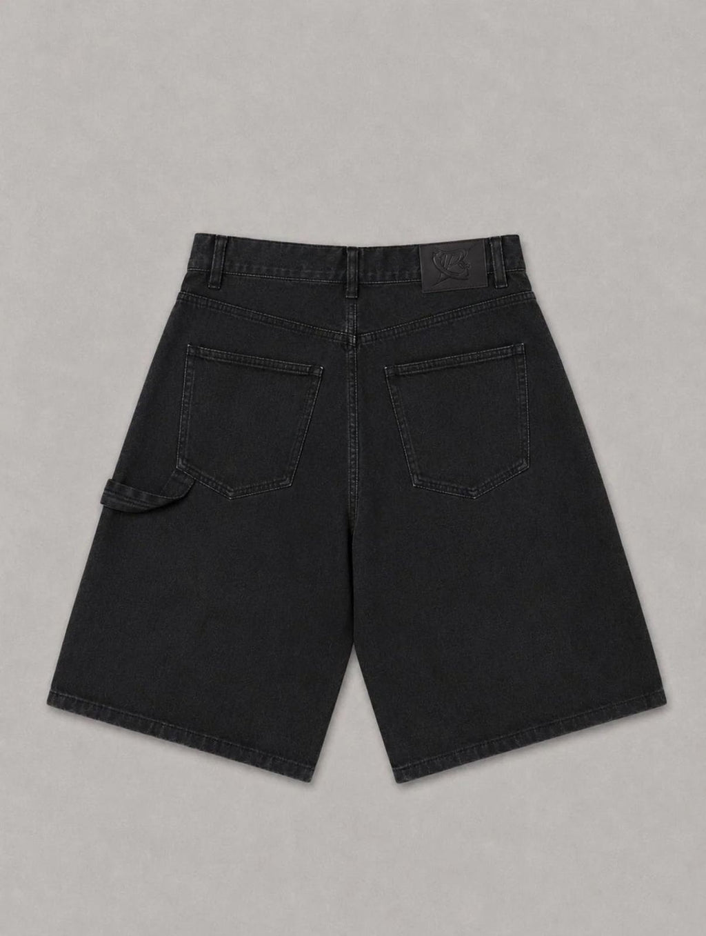 Short Denim pearl strass dark grey present day