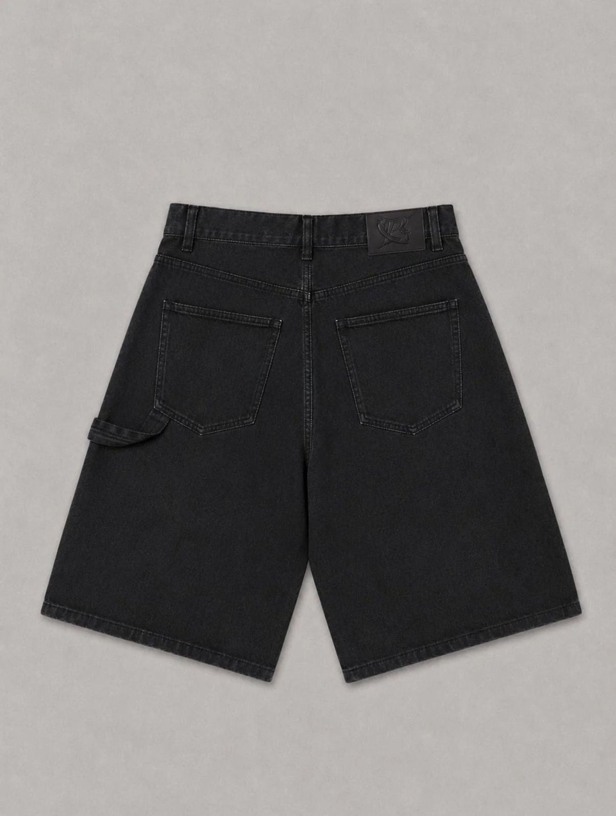 Short Denim pearl strass dark grey present day