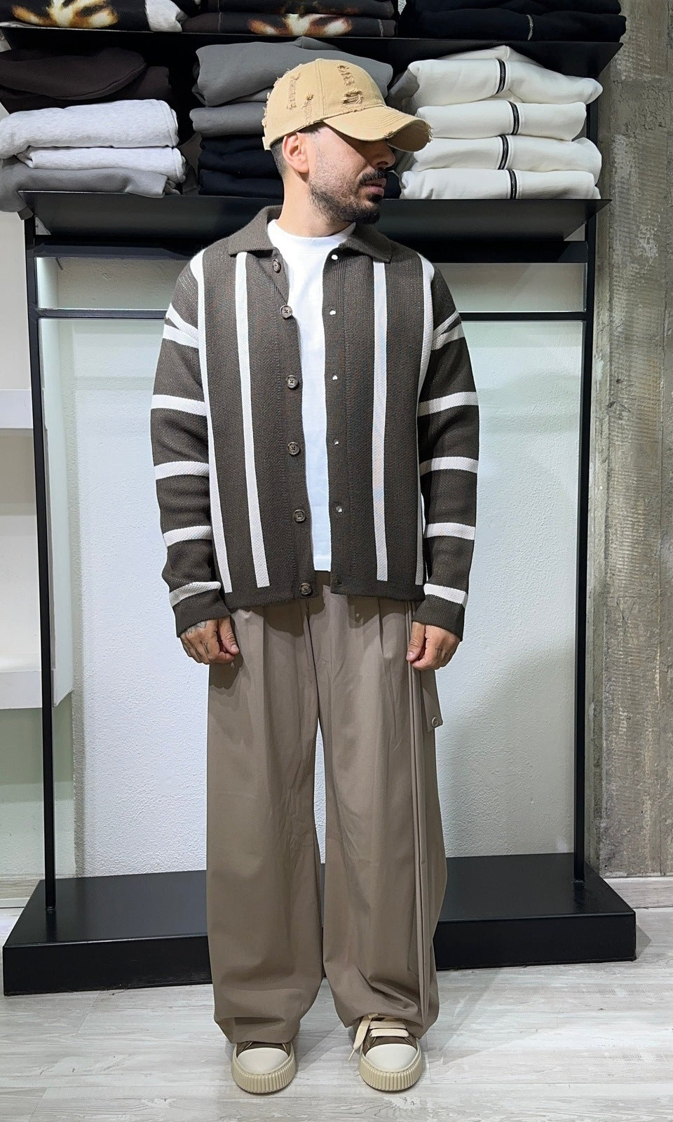 Cardigan plumb brown