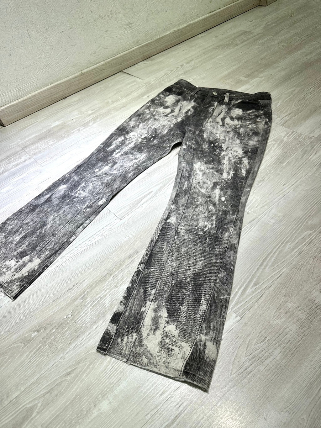 Denim flare piton grey