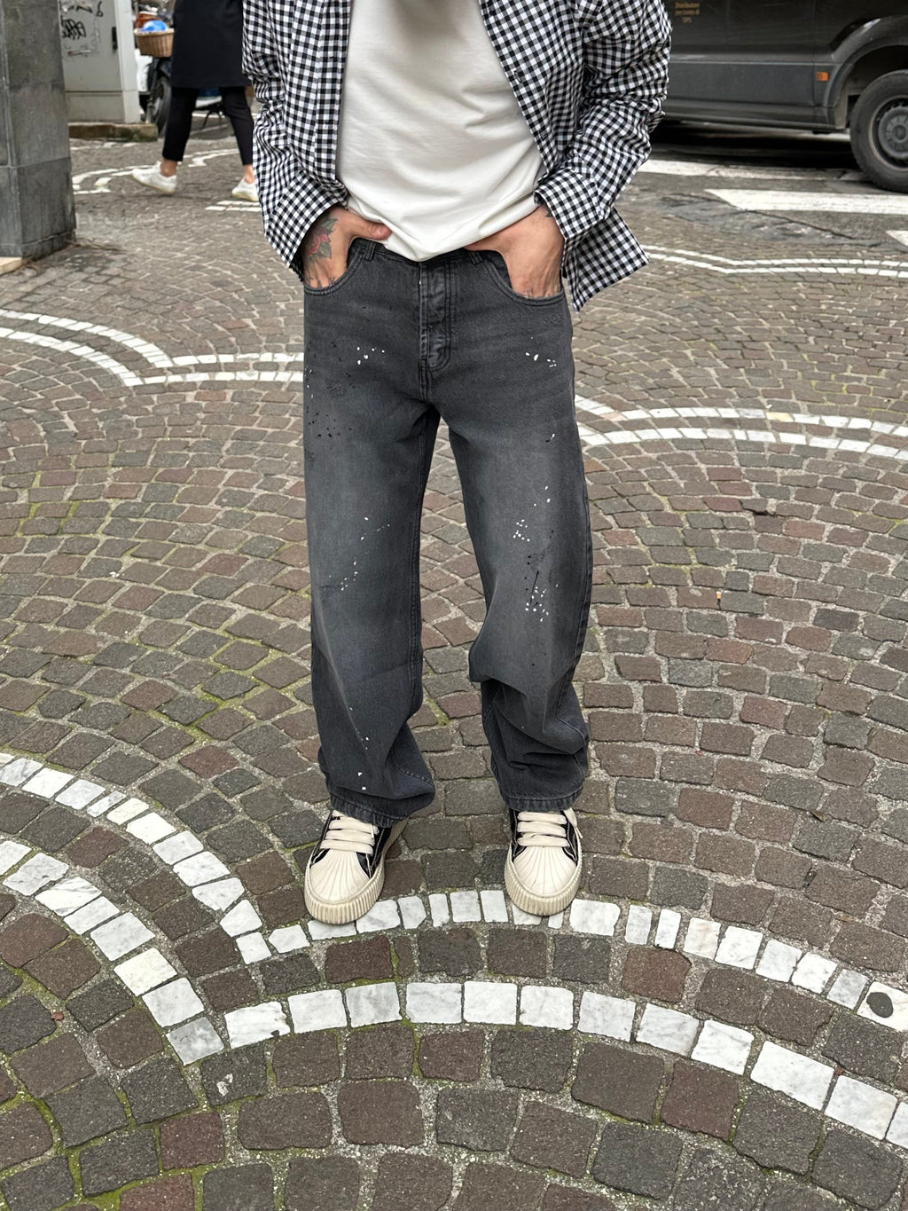 Denim baggy dark grey