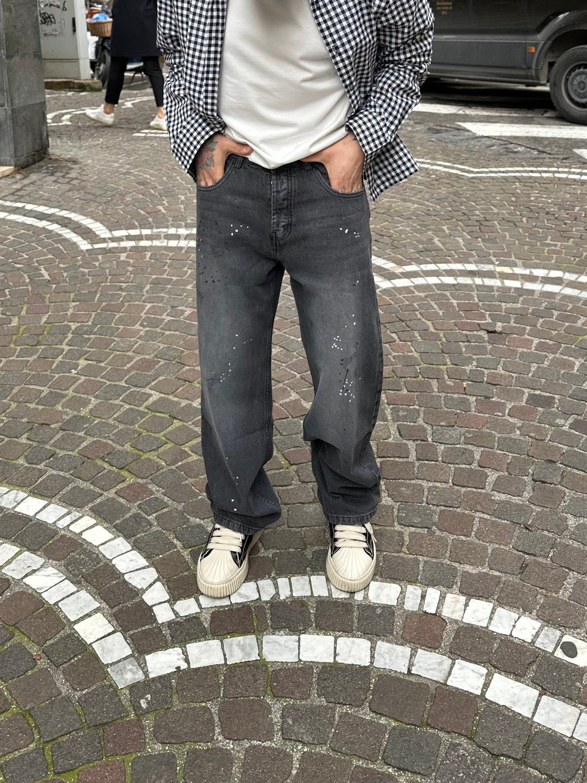 Denim baggy dark grey