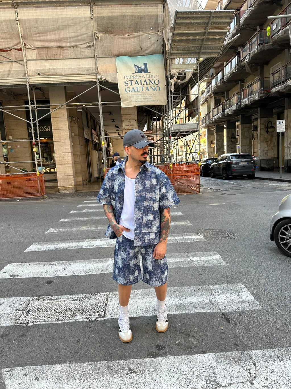 Coordinato denim zip blue passion
