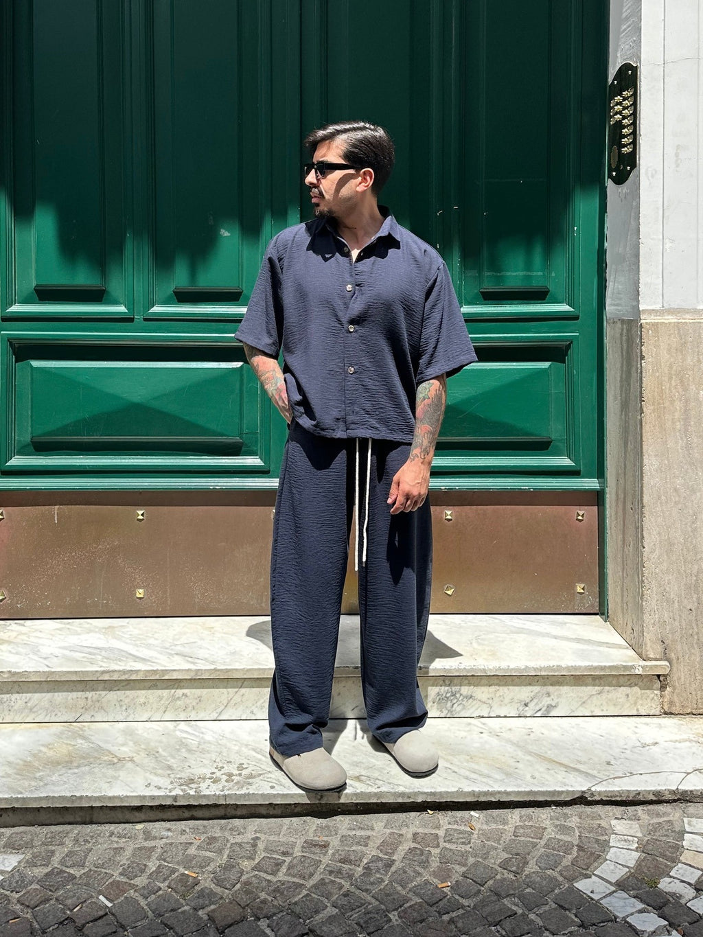 Coordinato lino blue Tokyo