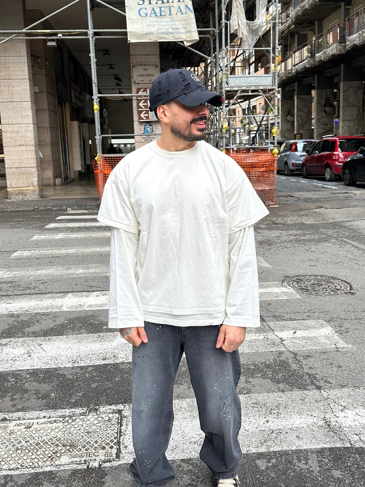 Long sleeve white minimal