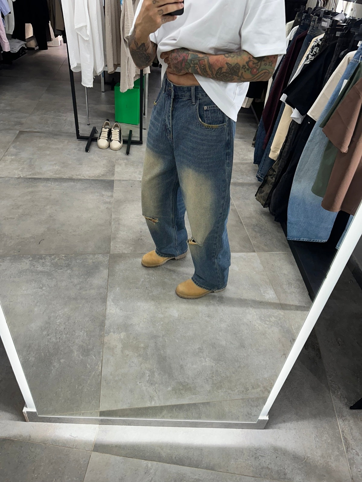 Denim baggy blue row