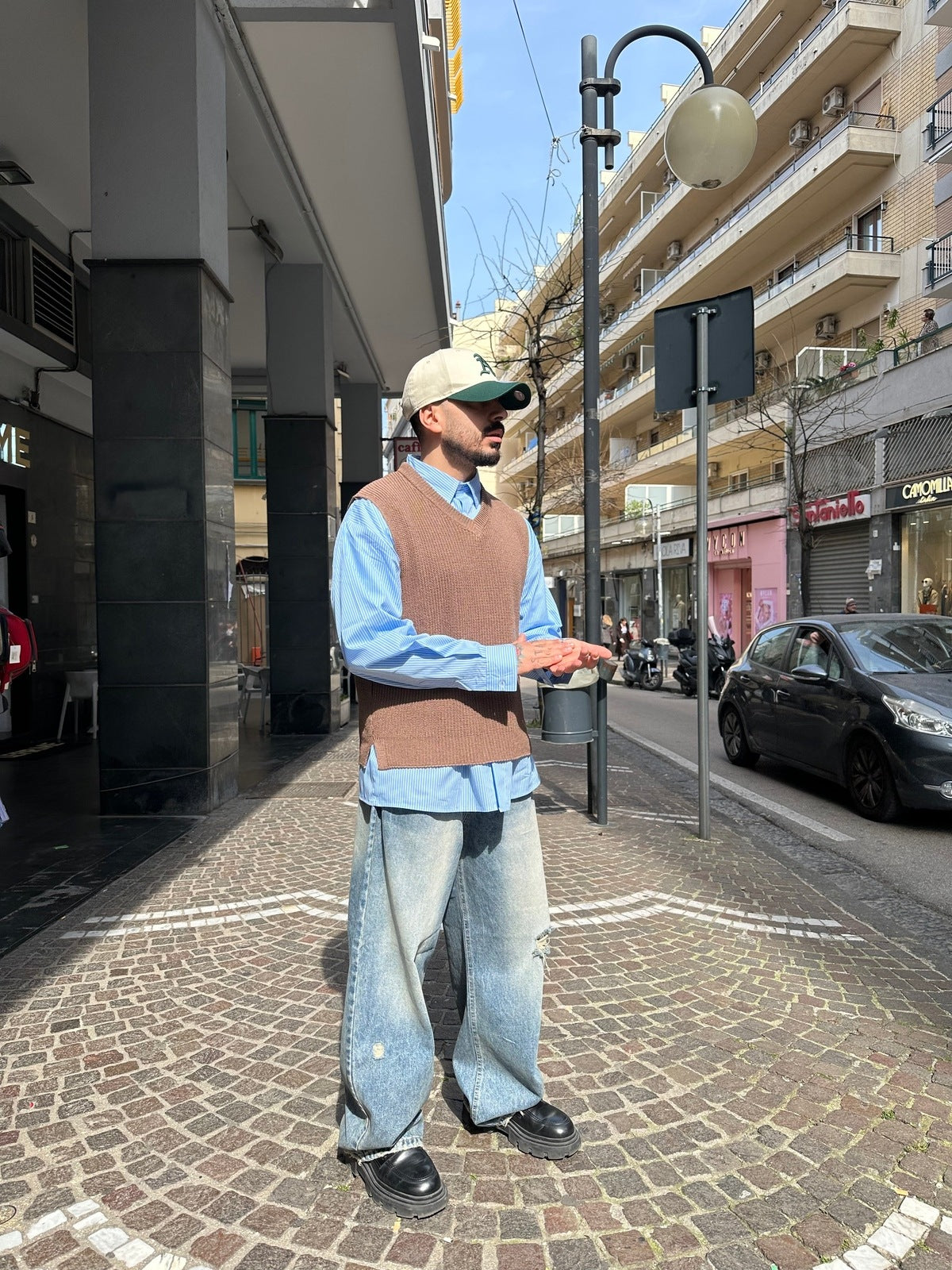 Smanicato in filo tabacco