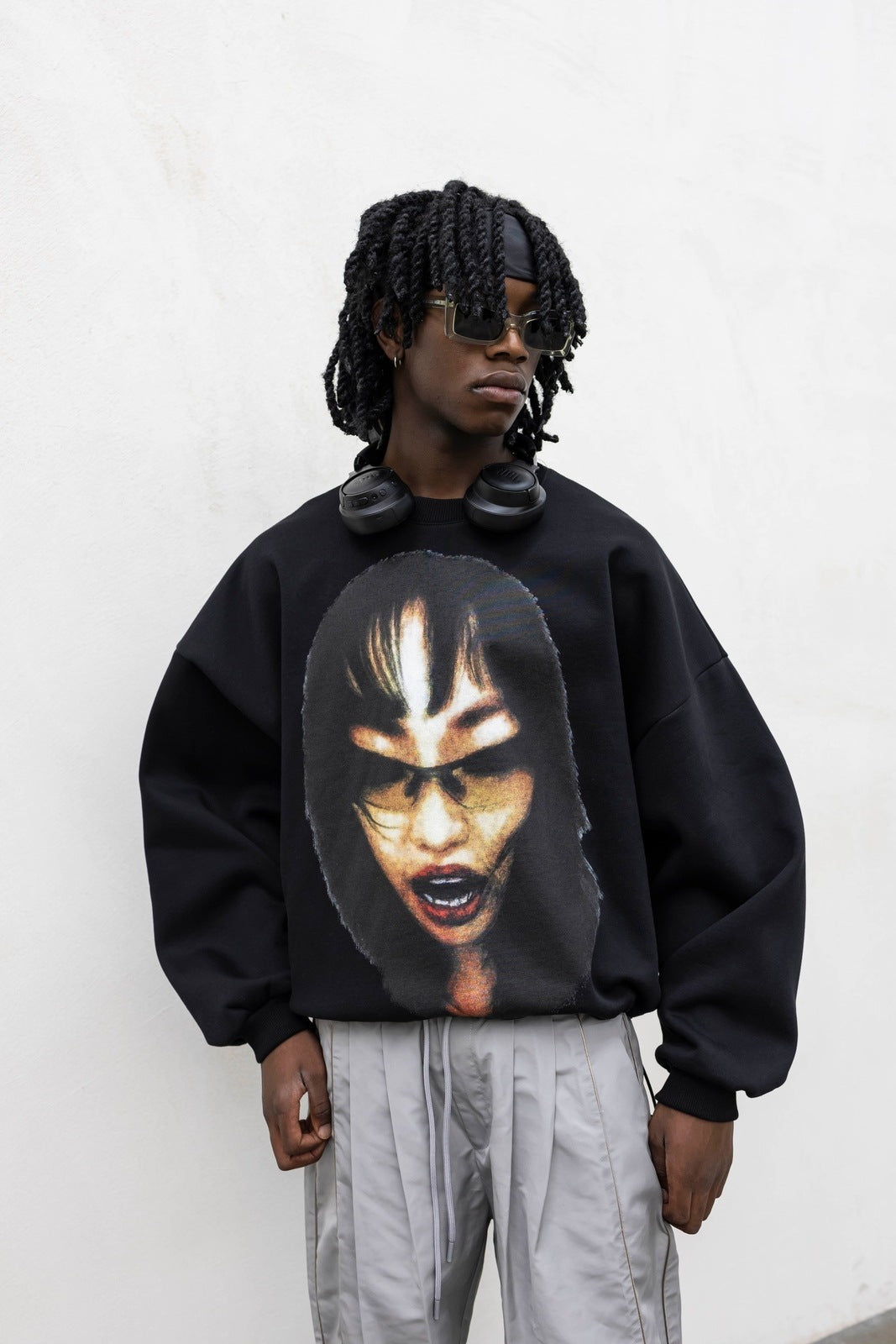 Hoodie face black present day