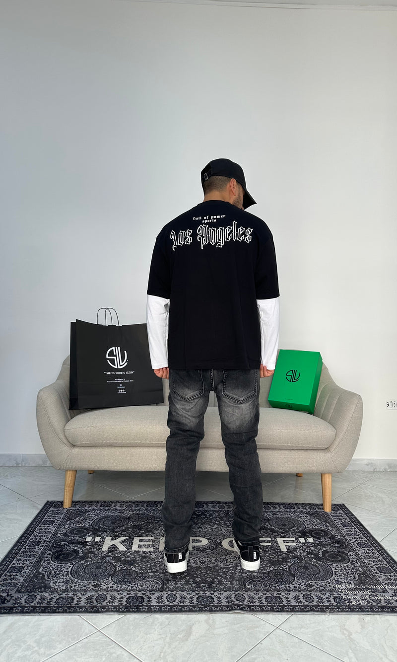T-shirt long sleeve Los Angles black