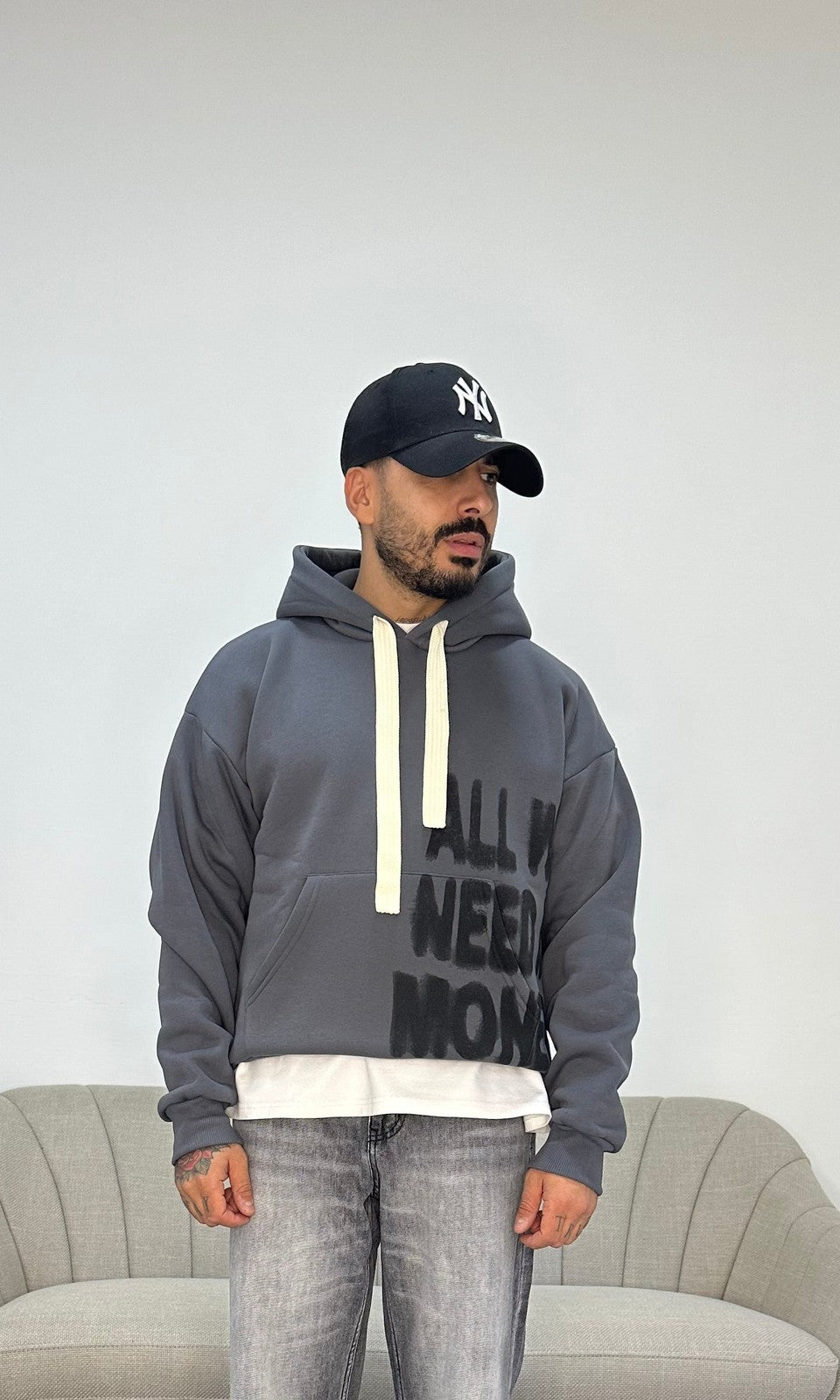 Hoodie money grey