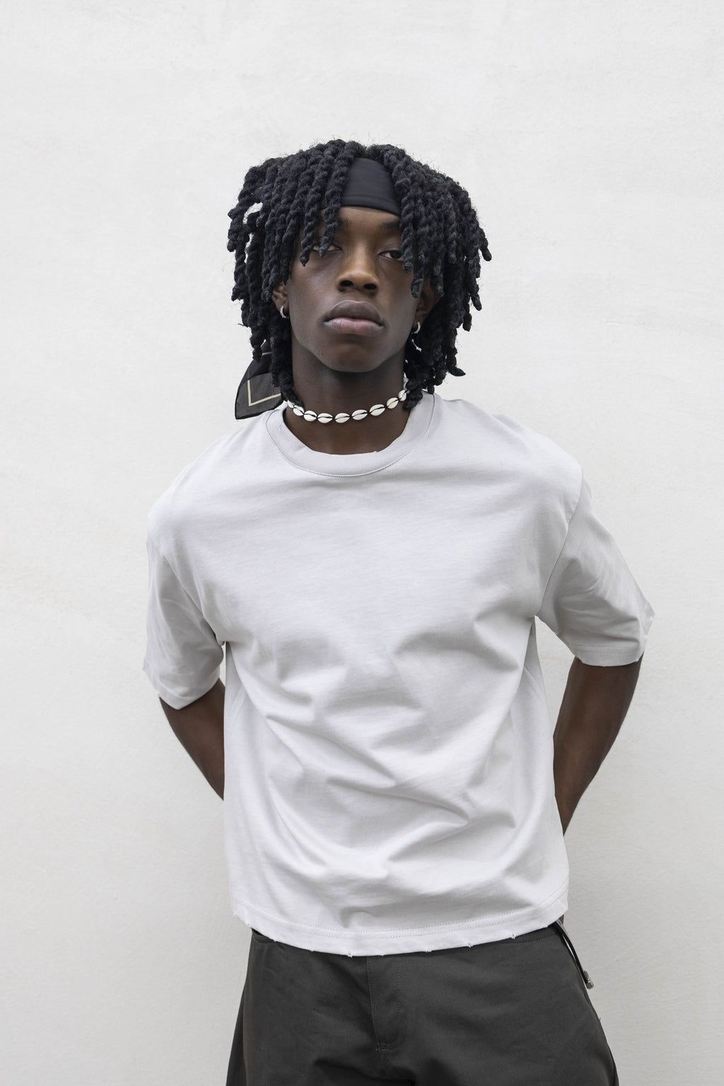 T-shirt crop white present day