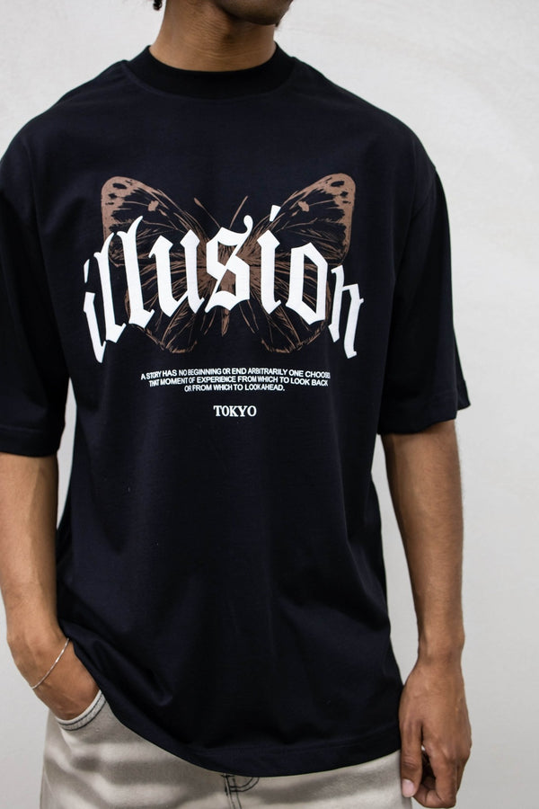 T-shirt illusion tokyo black