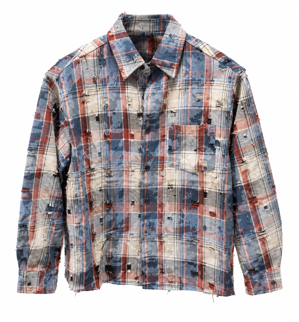 Camicia quadri light blue