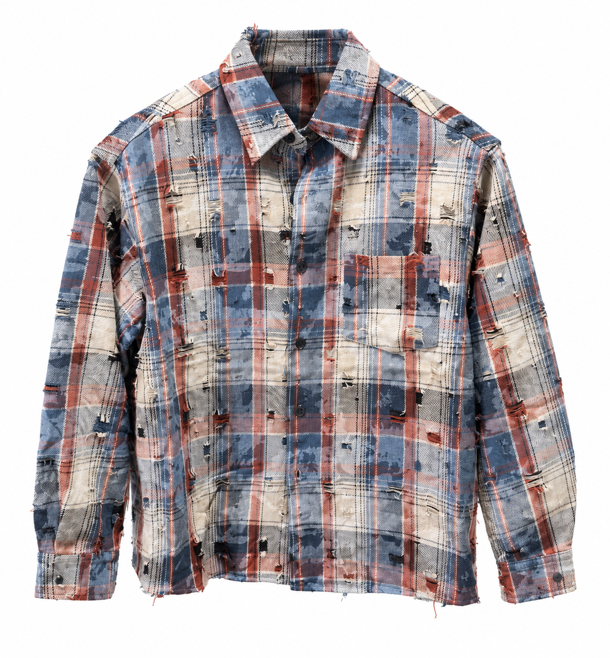 Camicia quadri light blue