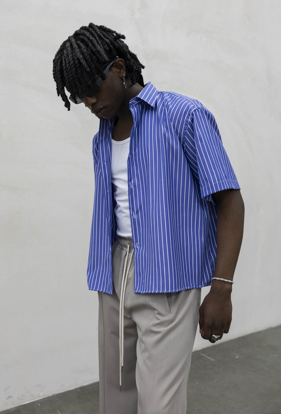 Camicia sartoriale crop blue tokyo