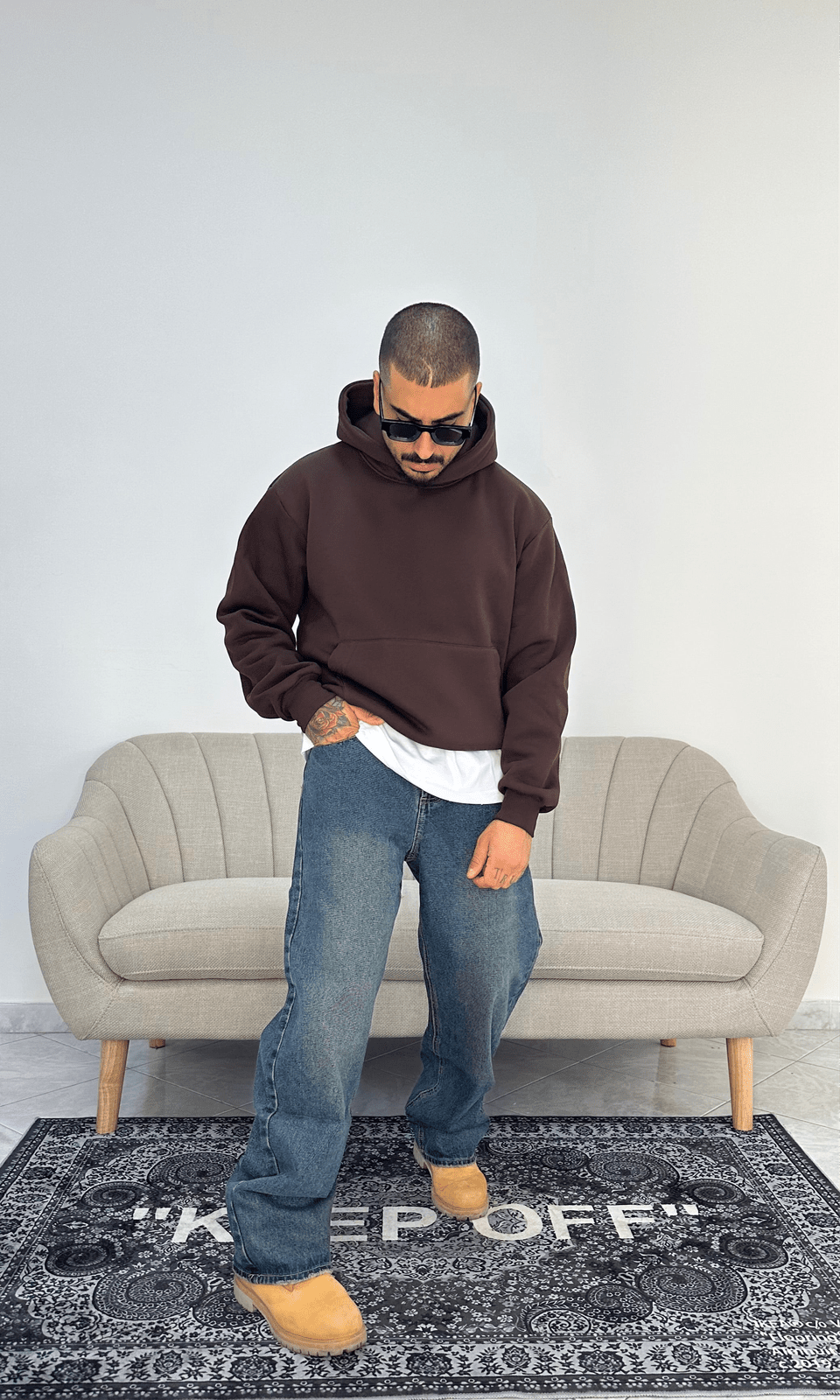 Denim baggy clean dark blue