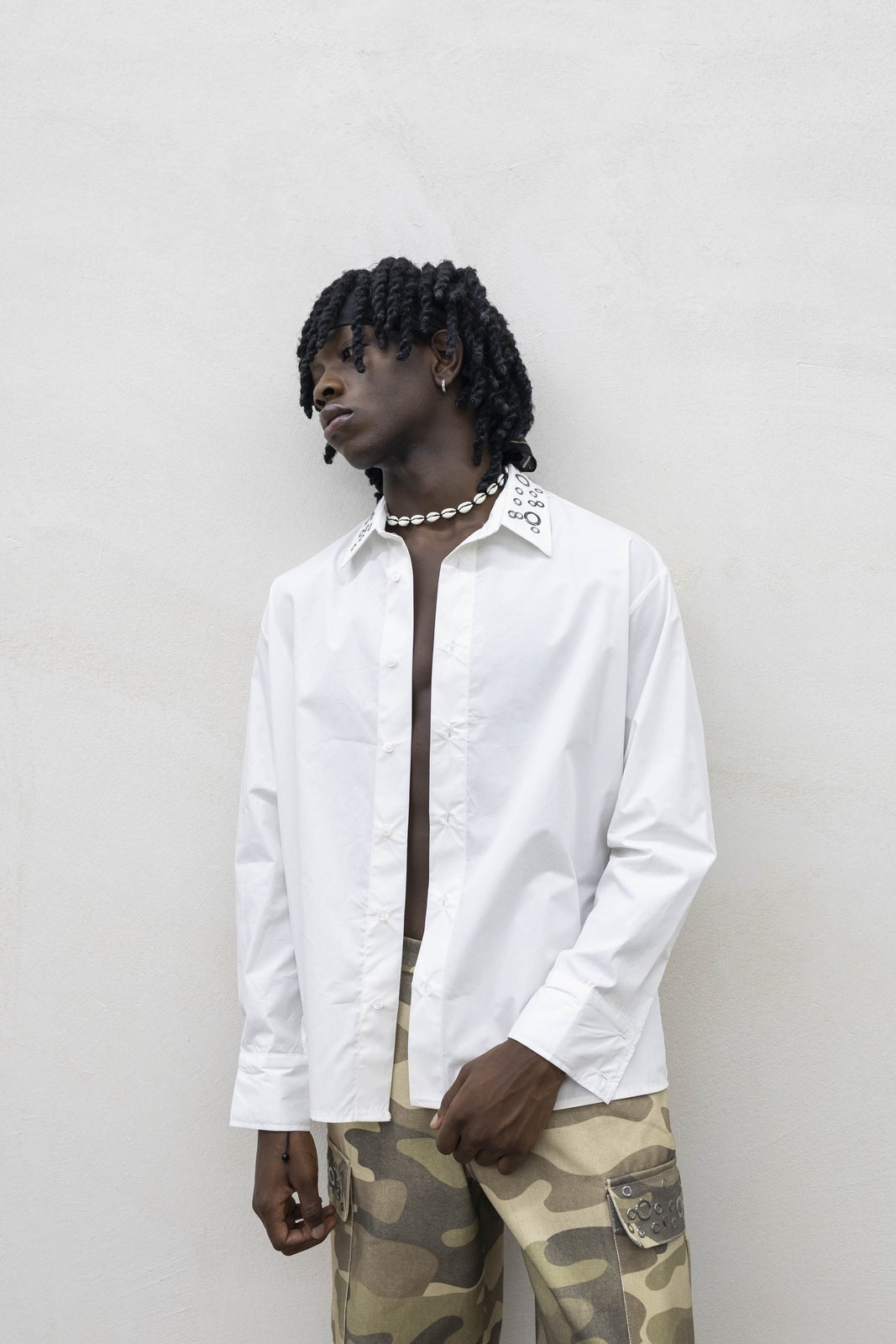 Camicia Over Borchie White Tokyo