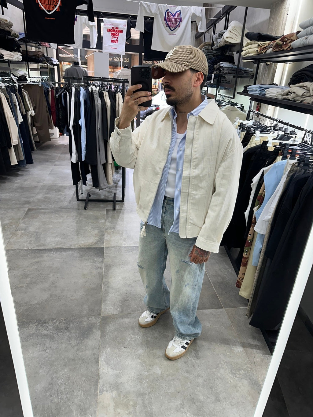 Jacket lino beige